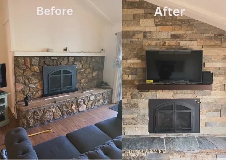 Fireplace Accent Wall Remodel