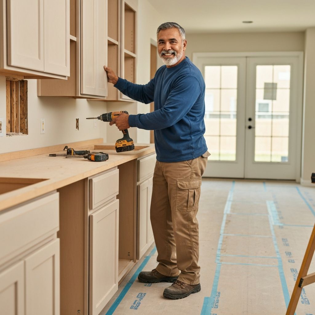Smith Built contractor working on kitchen